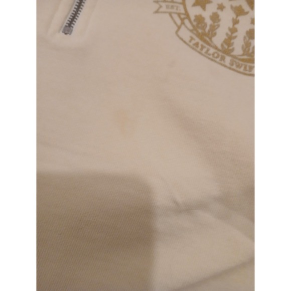Taylor Swift Folklore 1/4 Zip Pullover 3XL Butter Yellow Color Block Swiftie - Picture 4 of 7